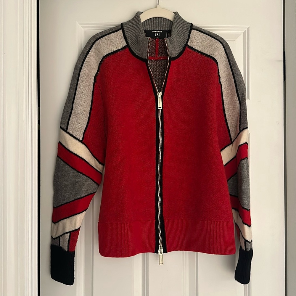 Dsquared2 Ski Full Zip Wool Sweater